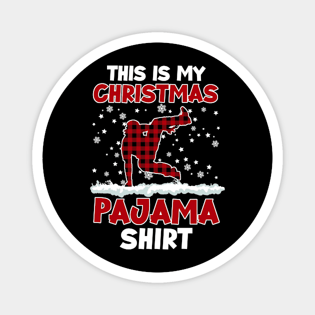 Buffalo Red Plaid Parkour This Is My Christmas Pajama Magnet by Sincu